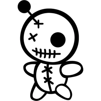 Samolepicí dekorace na vozidlo Samolepka voodoo panenka na auto a motorku, tuning nálepka (3995)