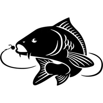 Samolepicí dekorace na vozidlo Samolepka kapřík na auto a motorku, tuning nálepka (2953)