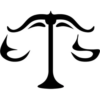 Samolepicí dekorace na vozidlo Samolepka znamení váhy na auto a motorku, tuning nálepka (3786)