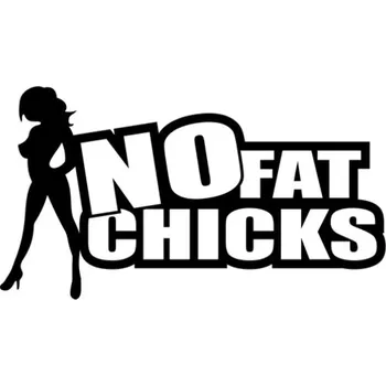 Samolepicí dekorace na vozidlo Samolepka nápis NO FAT na auto a motorku, tuning nálepka (2686)