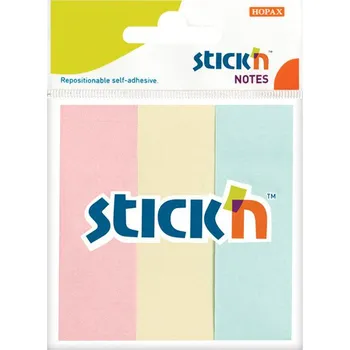 Samolepící bloček záložky Stick´n by Hopax pastel 76x25mm, 3x50 lístků