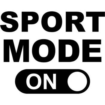 Samolepicí dekorace na vozidlo Samolepka Sport mode On na auto a motorku, tuning nálepka (2608)