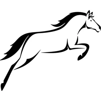 Samolepicí dekorace na vozidlo Samolepka skákající kobyla na auto a motorku, tuning nálepka (2741)
