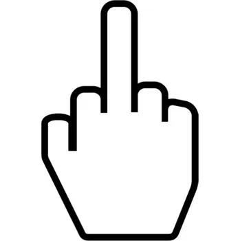 Samolepicí dekorace na vozidlo Samolepka ruka fuck off na auto a motorku, tuning nálepka (2334)