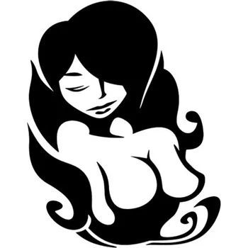 Samolepicí dekorace na vozidlo Samolepka prsatice na auto a motorku, tuning nálepka (2898)