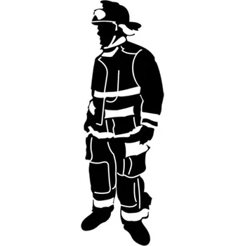Samolepicí dekorace na vozidlo Samolepka požárník na auto a motorku, tuning nálepka (2620)