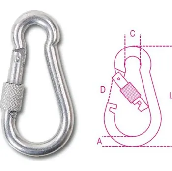 Stahovací páska HÁK KARABINKA S ZABEČOVACÍ MATICÍ-MODEL 8274G.10X100 AISI316 (HÁK KARABINKA S ZABEČOVACÍ MATICÍ-MODEL 8274G.10X100 AISI316)