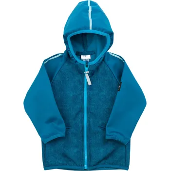 Chlapecká bunda tmavě modrá softshellová bunda s kapucí