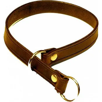 Obojek pro psa Stahovací obojek Zubíček z ploché kůže 35cm