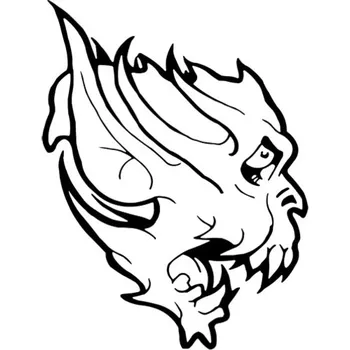 Samolepicí dekorace na vozidlo Samolepka dřevěná lebka na auto a motorku, tuning nálepka (3591)