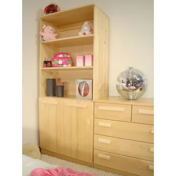 Knihovna knihovna z masivu otevřená MOLLY 170x75x40 (otevřená knihovna masiv smrk MOLLY 170)