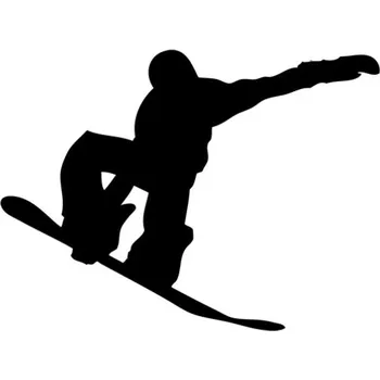 Samolepicí dekorace na vozidlo Samolepka silueta snowboard na auto a motorku, tuning nálepka (3583)