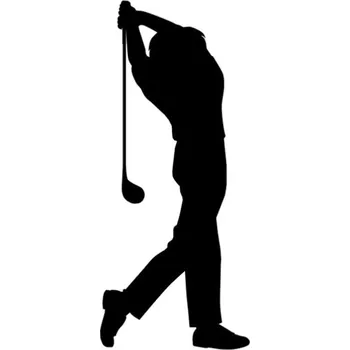 Samolepicí dekorace na vozidlo Samolepka silueta golfista na auto a motorku, tuning nálepka (3298)