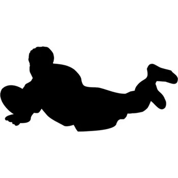 Samolepicí dekorace na vozidlo Samolepka silueta ragby na auto a motorku, tuning nálepka (3513)