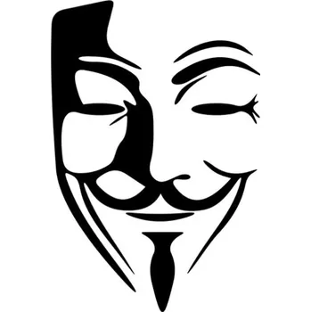 Samolepicí dekorace na vozidlo Samolepka anonymous na auto a motorku, tuning nálepka (2140)