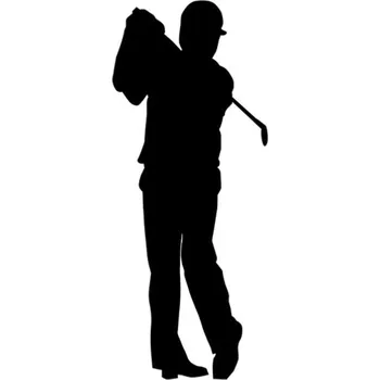 Samolepicí dekorace na vozidlo Samolepka silueta golfista na auto a motorku, tuning nálepka (3364)