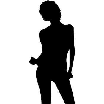 Samolepicí dekorace na vozidlo Samolepka silueta žena na auto a motorku, tuning nálepka (3310)