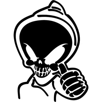 Samolepicí dekorace na vozidlo Samolepka lebka v mikině na auto a motorku, tuning nálepka (2596)