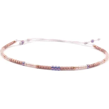 Náramek Moni náramek korálky Miyuki Gold 9