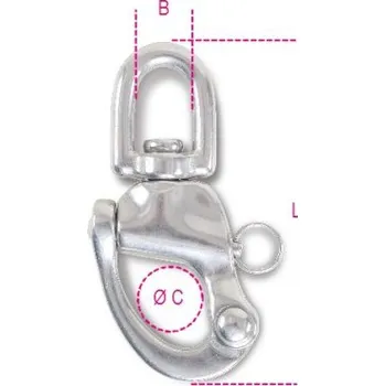 Stahovací páska HÁK OTOČNÝ OTEVÍRACÍ-MODEL 8273 12MM AISI316 (HÁK OTOČNÝ OTEVÍRACÍ-MODEL 8273 12MM AISI316)