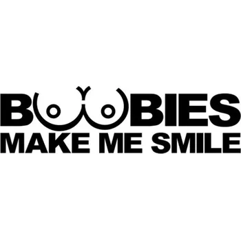Samolepicí dekorace na vozidlo Samolepka nápis BOOBIES na auto a motorku, tuning nálepka (3994)