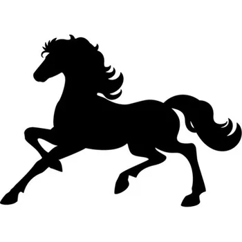 Samolepicí dekorace na vozidlo Samolepka silueta koně na auto a motorku, tuning nálepka (4919)