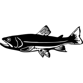 Samolepicí dekorace na vozidlo Samolepka silueta pstruh na auto a motorku, tuning nálepka (3965)