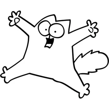 Samolepicí dekorace na vozidlo Samolepka Simon´s Cat na auto a motorku, tuning nálepka (2713)