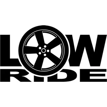 Samolepicí dekorace na vozidlo Samolepka nápis LOW RIDE na auto a motorku, tuning nálepka (4824)