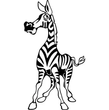 Samolepicí dekorace na vozidlo Samolepka zebra na auto a motorku, tuning nálepka (3833)