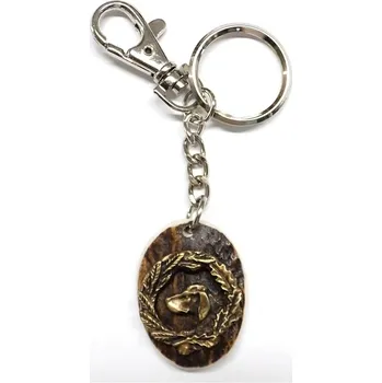 Přívěsek Klíčenka ZUBÍČEK parohová ovál motiv - pes