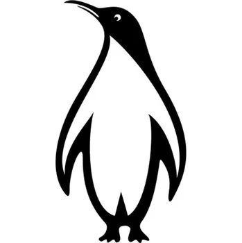 Samolepicí dekorace na vozidlo Samolepka malý tučňáček na auto a motorku, tuning nálepka (1556)