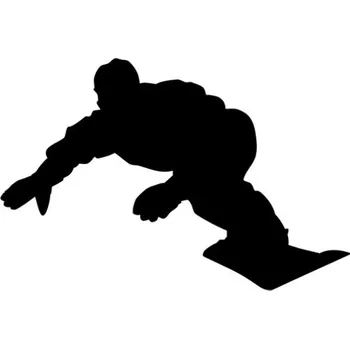 Samolepicí dekorace na vozidlo Samolepka silueta snowboard na auto a motorku, tuning nálepka (3279)