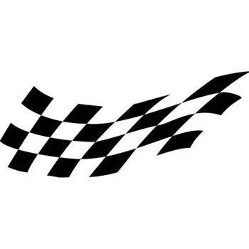 Samolepicí dekorace na vozidlo Samolepka vlajka šachovnice na auto a motorku, tuning nálepka (3157)