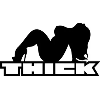 Samolepicí dekorace na vozidlo Samolepka nápis THICK na auto a motorku, tuning nálepka (2322)