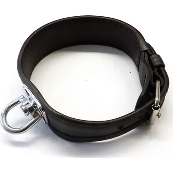 Obojek pro psa Barvářský obojek Zubíček podšitý kůží - hnědý 35cm