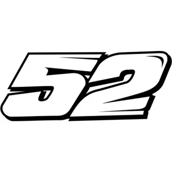 Samolepicí dekorace na vozidlo Samolepka logo 52 Lukáš Pešek na auto a motorku, tuning nálepka (5502)