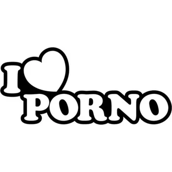 Samolepicí dekorace na vozidlo Samolepka I <3 PORNO na auto a motorku, tuning nálepka (2201)