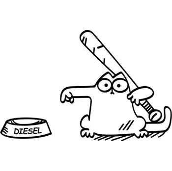 Samolepicí dekorace na vozidlo Samolepka dotankuj naftu na auto a motorku, tuning nálepka (2879)