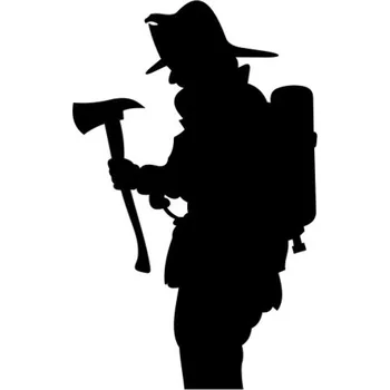 Samolepicí dekorace na vozidlo Samolepka hasič na auto a motorku, tuning nálepka (1519)