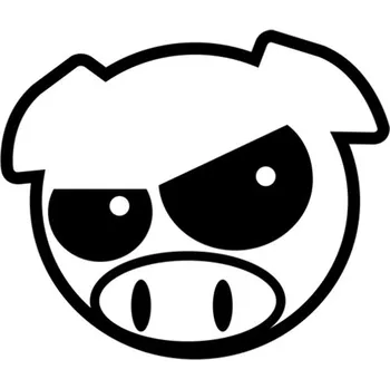 Samolepicí dekorace na vozidlo Samolepka prasátko na auto a motorku, tuning nálepka (3890)