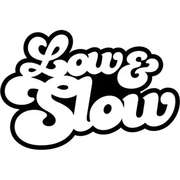 Samolepicí dekorace na vozidlo Samolepka nápis LOW SLOW na auto a motorku, tuning nálepka (4713)