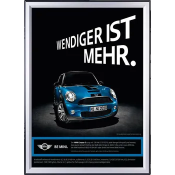 Kancelářský nábytek Hliníkový Clip rám Černá/Stříbrná A1