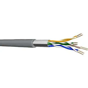 Síťový kabel Draka Kabel S/FTP kat. 5e, Eca, AWG24, šedý, LSOH, 500m, drát (UC300 HS24) (60011496) - 21.05.4022