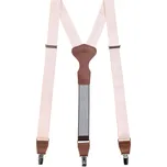 Pánské šle Avantgard - pudrová, tmavě hnědá kůže