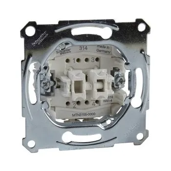 Elektrická zásuvka MTN3155-0000 Mechanismus tlačítkového ovládače dvojitého ř. 1/0+1/0, 10 A (2 spínací kontakty), Schneider Electric