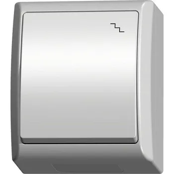 vypínač OSPEL FALA přepínač schodišťový bílý IP44