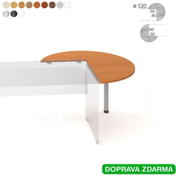 Psací stůl GP 22 P P Hobis Gate - Stůl přídavný pr. 120 kruh