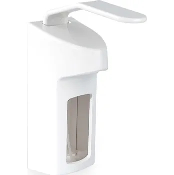 Dávkovač mýdla Plastový dávkovač tekutého mýdla, dezinfekce a krému s loketní pákou pro snadné dávkování.