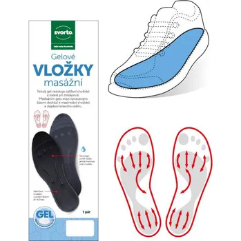 Vložka do bot SVORTO Gelové vložky masážní 122 vel.35-46, --- - 39-40